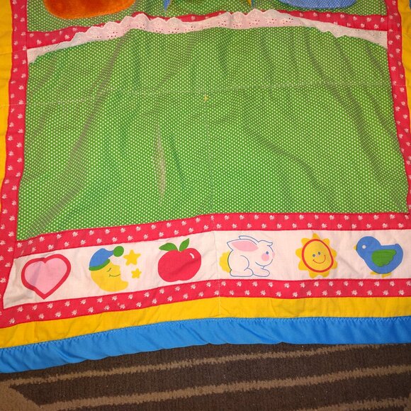 VTG 1987 Playskool Fold N Go Baby Activity Play Mat Blanket Quilt Sensory Play. - Picture 3 of 6